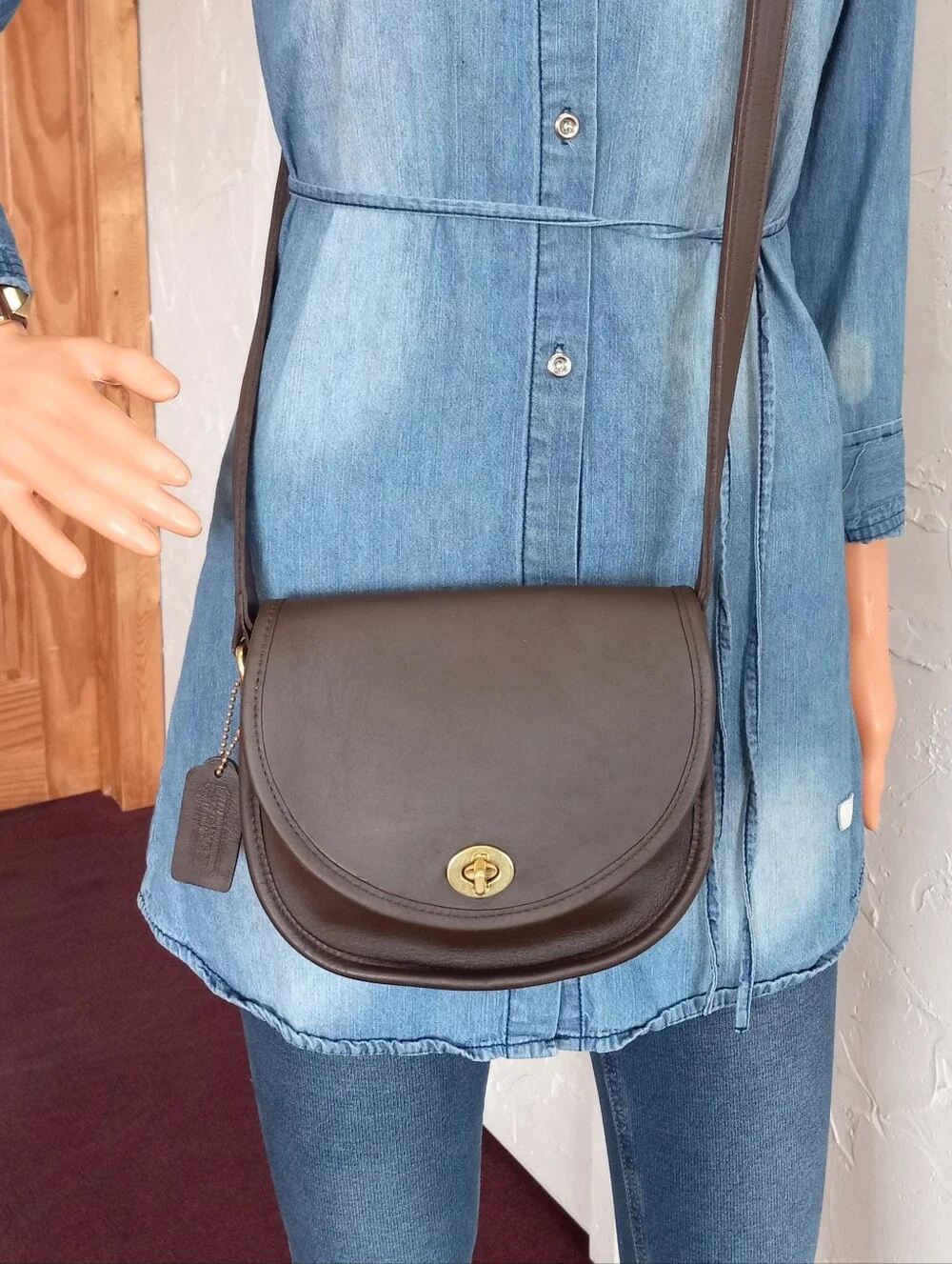 Coach Watson 1997 Classics Collection, #9981 Mahogany Brown Crossbody